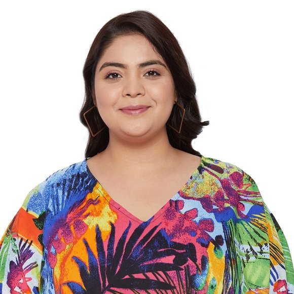 Womens Multicolor Beautiful Floral Kaftan Beach Cover Up Traditional Maxi Dress - Picture 8 of 9